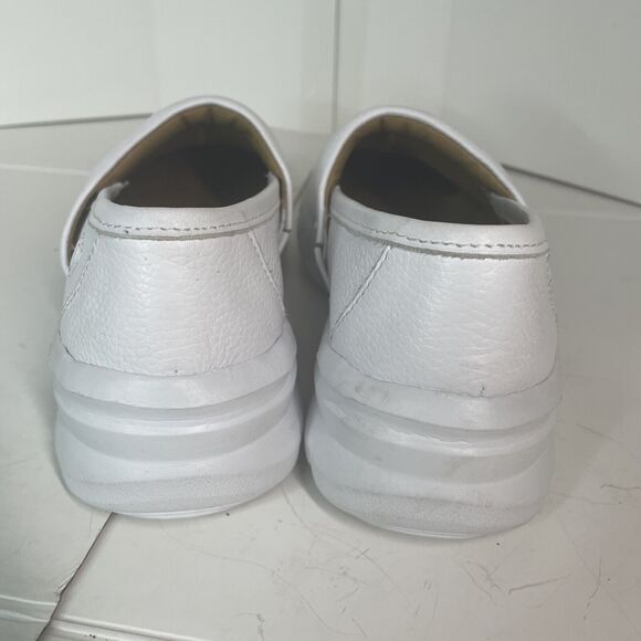 Nurse Mates Libby White‎ Leather Nursing Clogs Women's SZ 7 M Slip Resistant - Picture 3 of 7